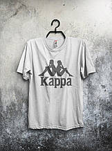 Чоловіча футболка Kappa,чоловіча футболка Капа,спортивна, брендовий, бавовна, білий, розміри: ХС-ХХХЛ