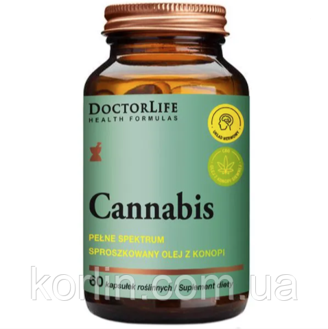 Олія Насіння Конопель Каннабіс Для імунітету 60 кап Doctor Life Cannabis США Доставка з ЄС