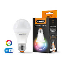 LED смарт лампа VIDEX VL-A60RGBCW-1227-WIFI A60 RGB CW WI-FI 12W E27