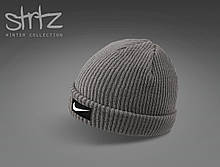 Шапка Nike сірого кольору (люкс )