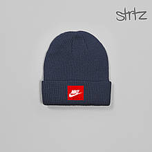 Шапка Nike синього кольору (люкс )