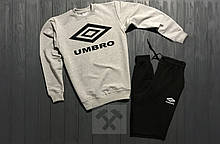Спортивний костюм Umbro чорний з сірим (люкс )