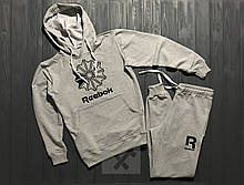 Спортивний костюм Reebok сірого кольору (люкс )