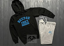Спортивний костюм Reebok сірого і чорного (люкс )