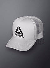 Спортивна кепка Reebok, Рібок, тракер, річна кепка, чоловіча, жіноча, білого кольору,