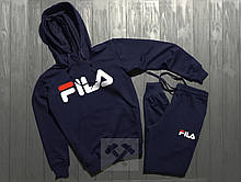 Спортивний костюм FILA синього кольору (люкс )
