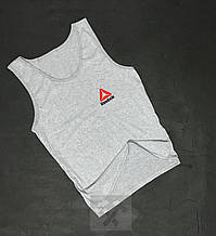 Чоловіча майка Reebok сірого кольору (люкс )