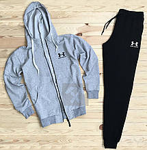 Спортивний костюм Under Armour сірого і чорного кольору (люкс )