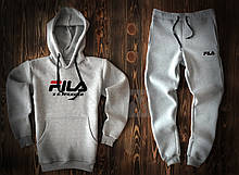 Спортивний костюм FILA сірого кольору (люкс )