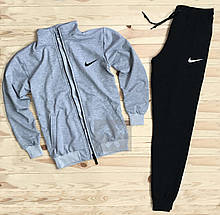 Спортивний костюм Nike сірого і чорного кольору (люкс )