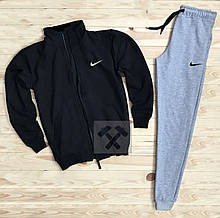 Спортивний костюм Nike сірого і чорного кольору (люкс )