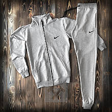 Спортивний костюм Найк чоловічий на змійці, брендовий костюм Nike трикотажний (на флісі і без)
