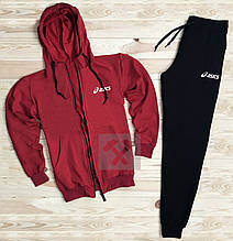 Спортивний костюм Asics червоного і чорного кольору (люкс )