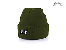 Шапка Under Armour оливкового кольору (люкс )