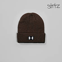 Шапка Under Armour коричневого кольору (люкс )