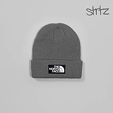 Шапка The North Face сірого кольору (люкс )