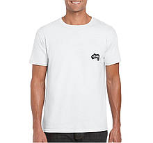 Чоловіча футболка Stussy, чоловіча футболка Стуси, спортивна, брендовий, бавовна, біла,