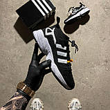 Чоловічі кросівки Adidas Consortium Falcon Black, чорно-білі кросівки адідас консортіум фалкон чорні, фото 7