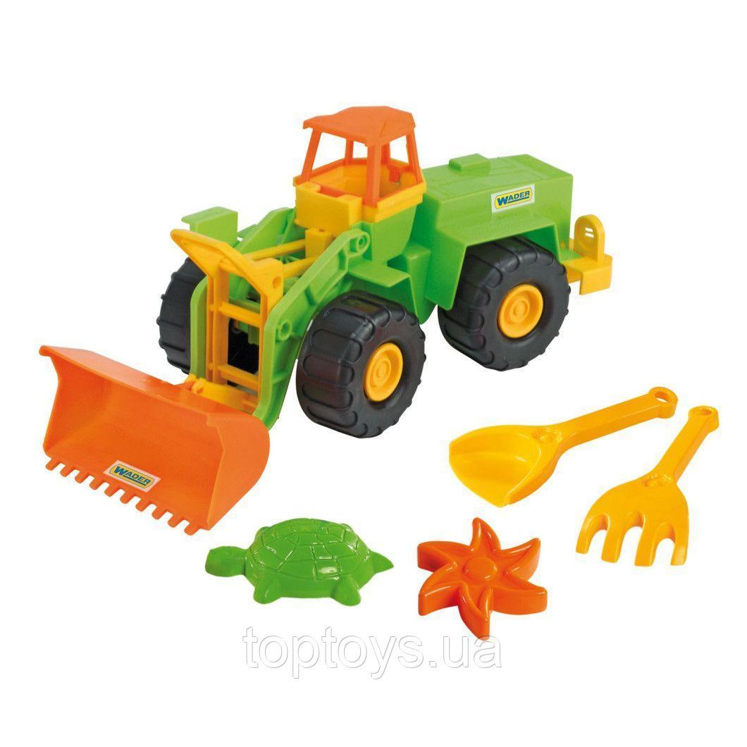 Экскаватор игрушечный с набором для песка, 5 элементов, 39644 - фото 1 - id-p1452196349