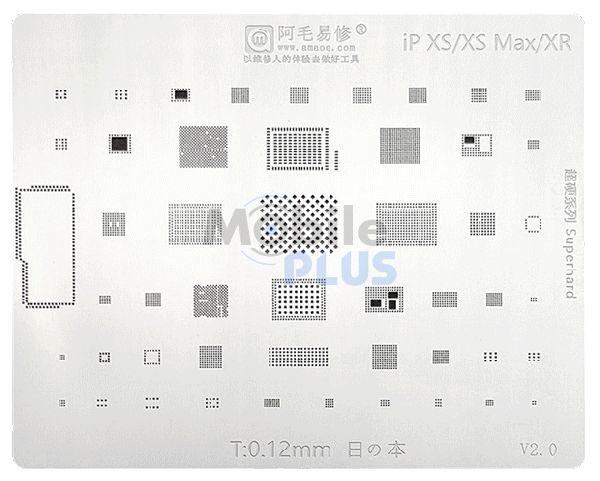 Трафарет BGA AMAOE для iPhone XS, XS Max, XR (T:0.12mm)