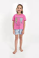 Детская летняя пижама, домашний костюм (футболка+шорты) для девочки ТМ Roly Poly, Турция р.2-3, 3-4, 4-5 лет