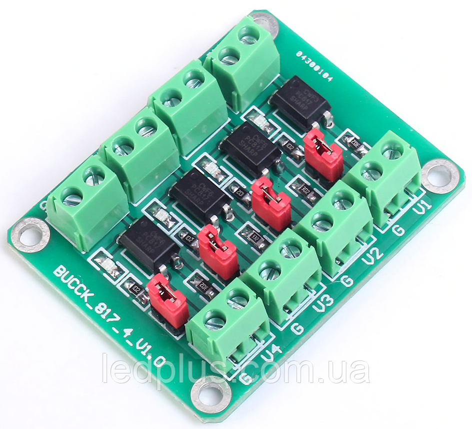 Модуль гальванічної розв'язки 4 канали PC817, фото 1