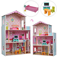*Дерев'яний будиночок з меблями для ляльок (аналог KidKraft) арт. 2579