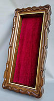 Фігурний кіот з внутрішньою дерев'яною рамою і штапиком під золото для плащаниці, фото 9