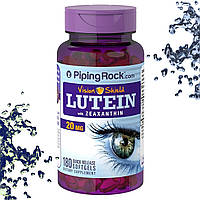 Вітаміни для очей Piping Rock Lutein 20 мг with Zeaxanthin (Лютеїн + Зеаксантин) 180 гелевих капсул