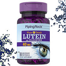 Вітаміни для очей Piping Rock with Lutein Zeaxanthin 40 мг (Лютеїн + Зеаксантин) 90 гелевих капсул