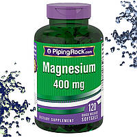 Магній Piping Rock Magnesium 400 мг 120 гелевих капсул