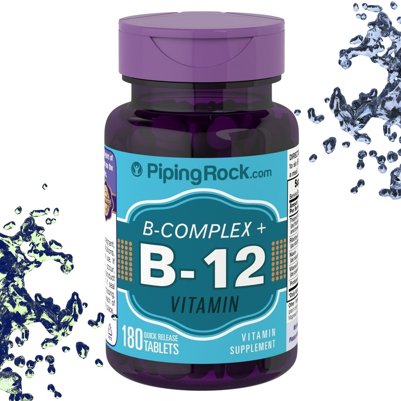 Вітамінний комплекс Piping Rock B-Complex + B-12 Vitamin (Б-комплекс + Б-12) 180 таблеток