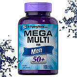 Вітаміни для чоловіків 50+ Piping Mega Rock Multi for Men 50+ 100 таблеток, фото 2
