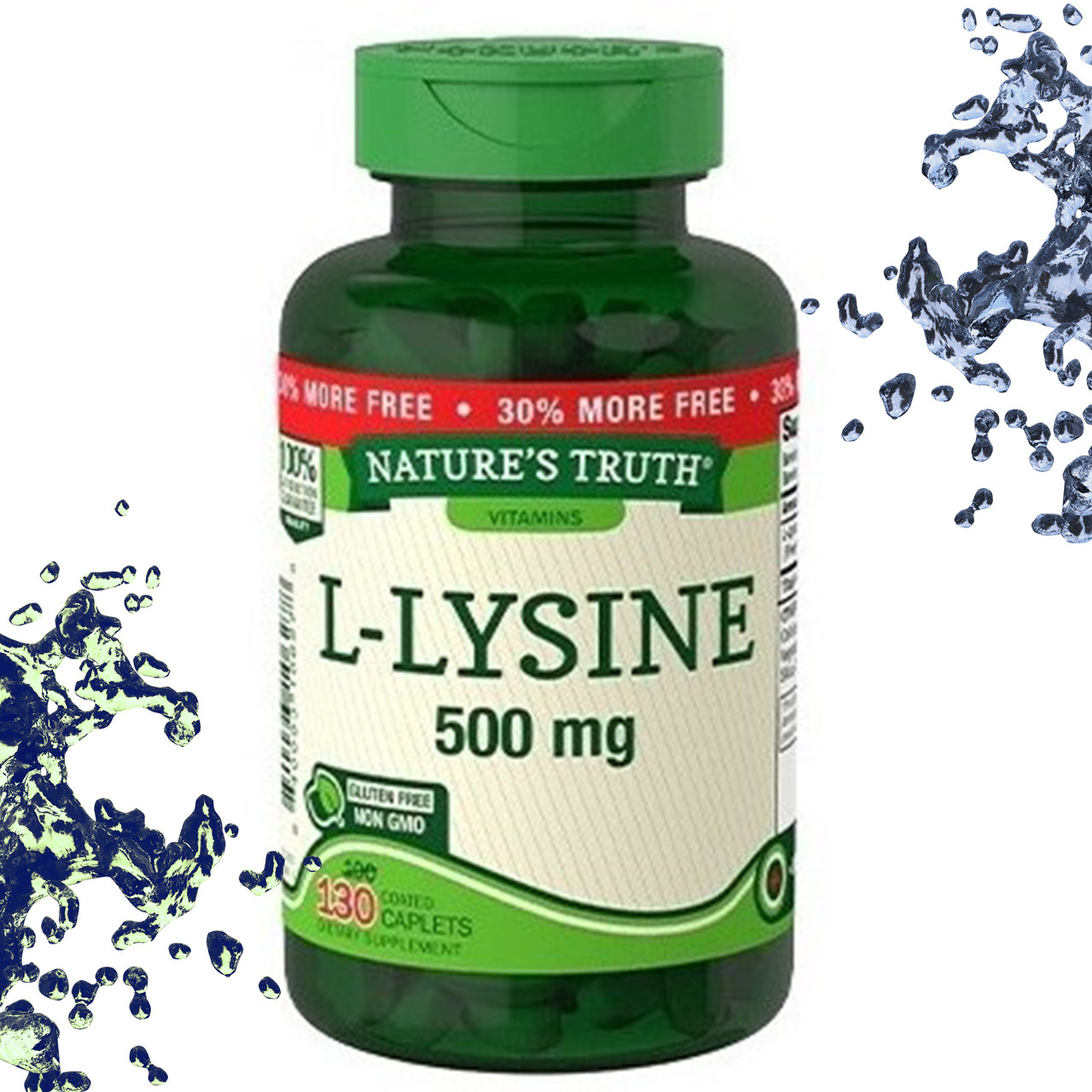 Л-Лізин Nature's Truth L-Lysine 500 мг 130 таблеток, фото 1