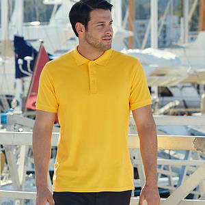 Жовта чоловіча сорочка поло Premium