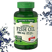 Риб'ячий жир Nature's Truth Fish Oil 1000 мг (300 мг Omega-3) Лимонний смак 60 гелевих капсул