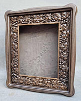 Фігурний кіот з мореного дуба з внутрішньою дерев'яною різьбленою рамою, фото 4
