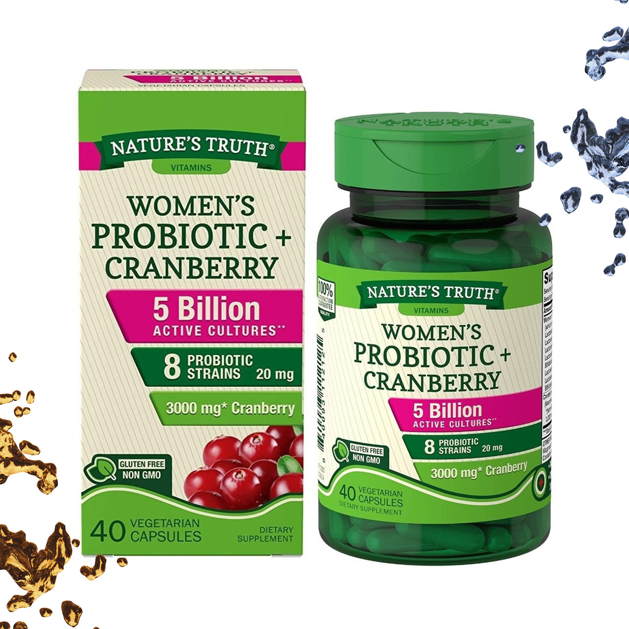 Пробіотик для жінок Nature's Truth women's Probiotic + Cranberry 40 капсул (Журавлина)