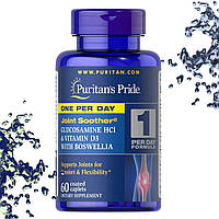 Хондропротектор Puritan's Pride Glucosamine HCI & Vitamin D3 with Boswellia - One Per Day 60 таблеток