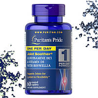 Хондропротектор Puritan's Pride Glucosamine HCI & Vitamin D3 with Boswellia - One Per Day 60 таблеток