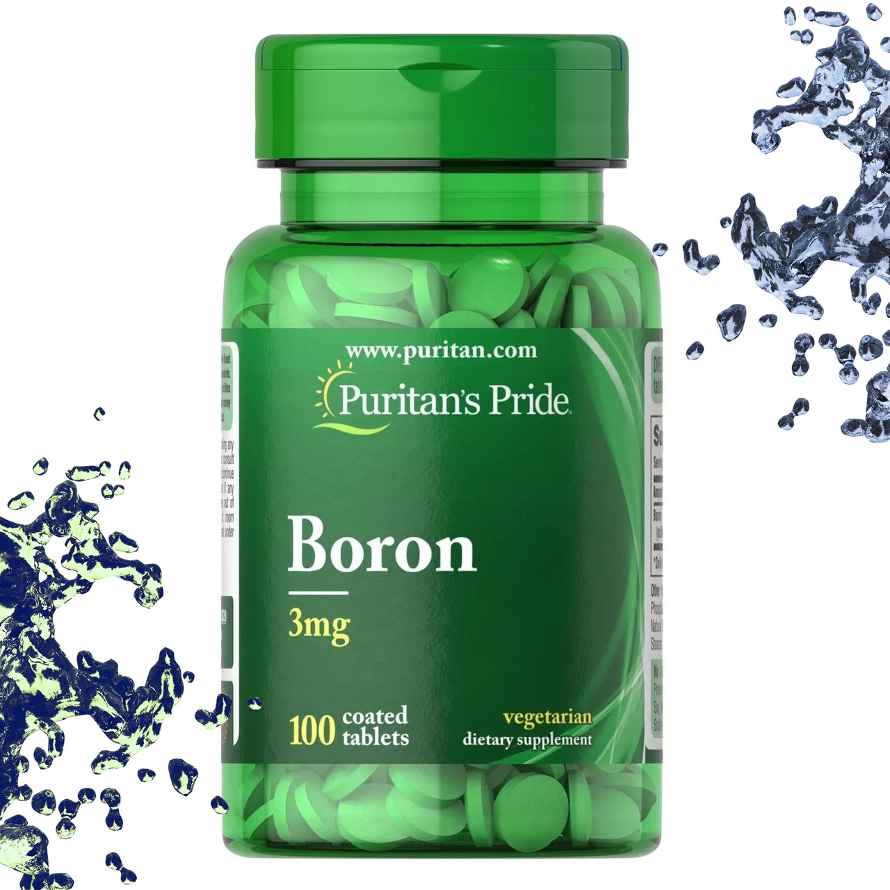 Бор Puritan's Pride Boron 3 мг 100 таблеток, фото 1