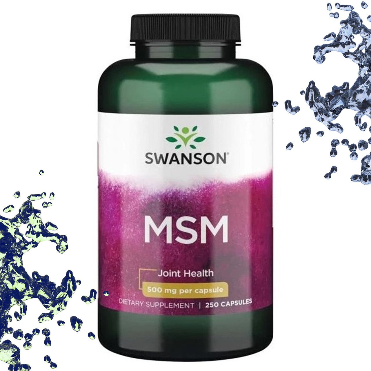 Сірка для суглобів Swanson MSM 500 мг 250 капсул