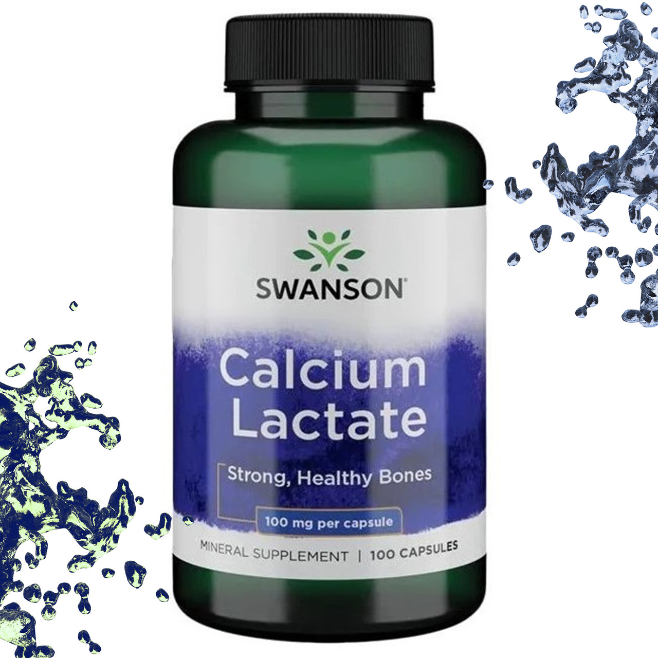 Кальцій Лактат Swanson Calcium Lactate 100 мг 100 капсул
