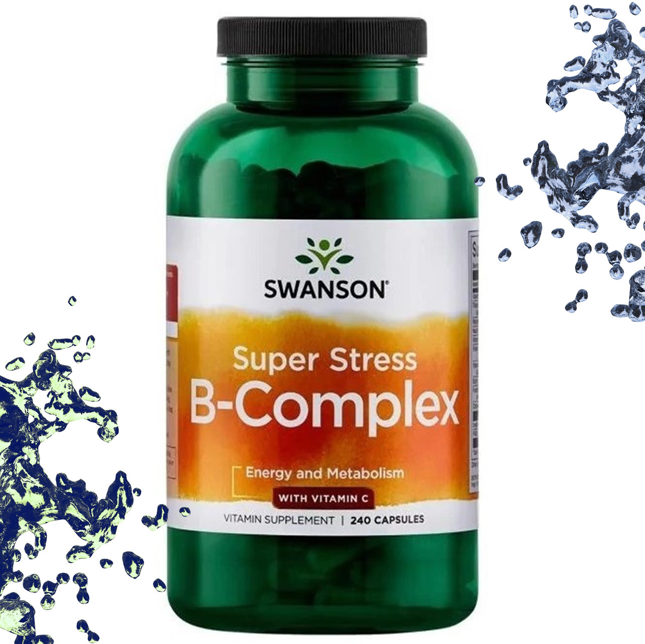 Вітамінний комплекс Swanson Super Stress B-Complex with Vitamin C 240 капсул, фото 1