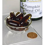 Олія з насіння гарбуза Swanson Pumpkin Seed 1000 мг 100 гелевих капсул, фото 3