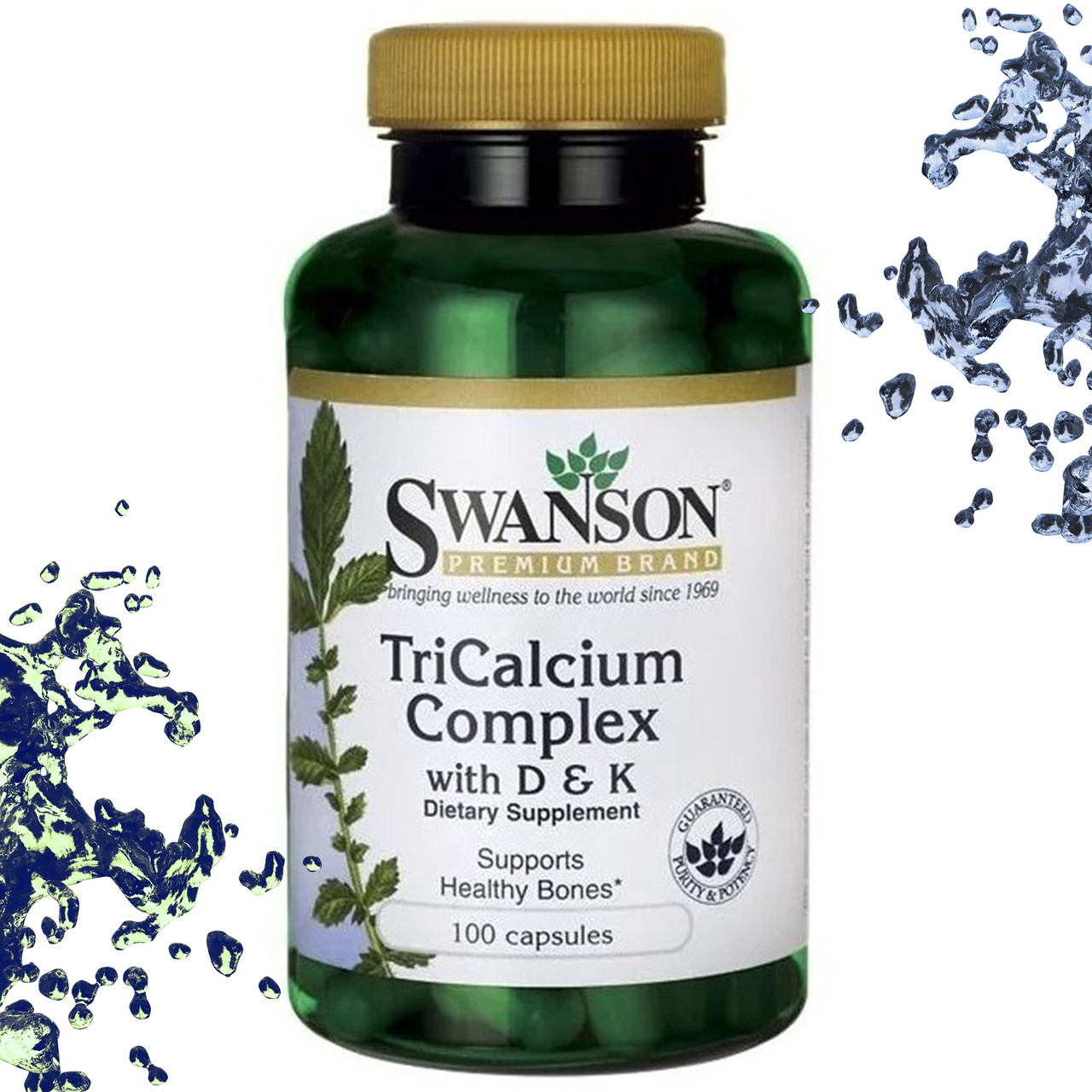 Swanson Tricalcium Complex with D & K (Кальцій + Вітамін Д3 і До) 100 капсул, фото 1