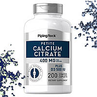 Piping Rock Calcium Citrate 400 mg plus D3 500 IU (Цитрат кальцію з Вітаміном Д3) 200 таблеток