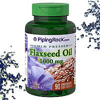Льняное масло Piping Rock Flaxseed Oil 1000 мг 90 гелевых капсул