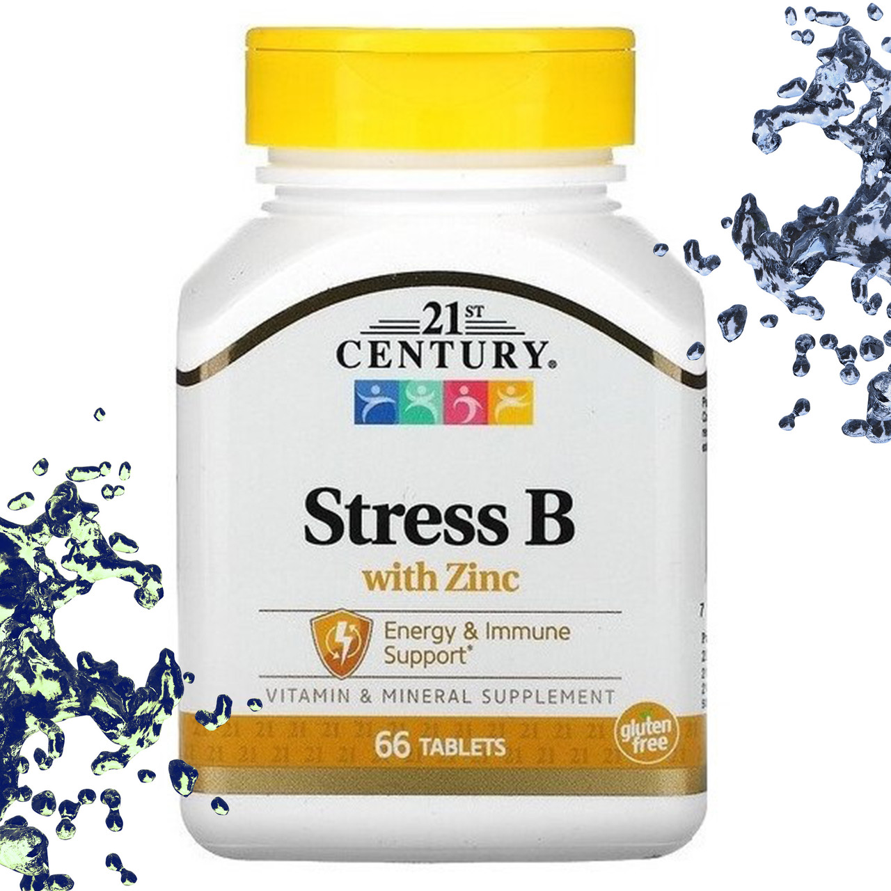 21st Century Stress B with Zinc (Вітамін В + Цинк) 66 таблеток, фото 1