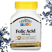 Фолиевая кислота 21st Century Folic Acid 400 мкг 250 таблеток